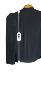 Eloquii Black Front Tie Long Sleeve Blouse Size 24 New with Tags